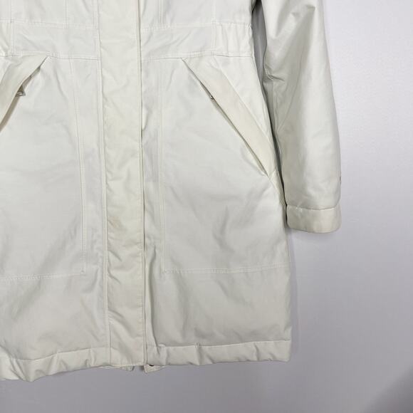 The North Face Womens XS Cream Arctic Parka Jacket Faux Fur Removable Hood Coat - Picture 5 of 16